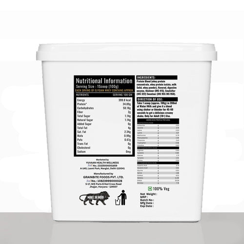 Elysian Nutrition 100% Whey Kesar Pista 4 Kg